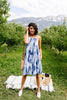 Blue Fern Tie Dye Halter Dress