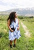Blue Fern Tie Dye Halter Dress