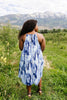 Blue Fern Tie Dye Halter Dress