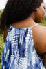 Blue Fern Tie Dye Halter Dress