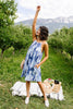 Blue Fern Tie Dye Halter Dress