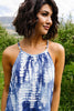Blue Fern Tie Dye Halter Dress