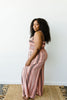 Boho Smocked Jumpsuit In Mauve