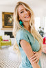 Braided Trim Turquoise Top