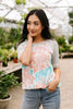 Bursts Of Tie Dye Raglan Top