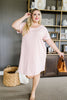 Buttoned To A T-Shirt Dress In Pink