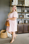 Buttoned To A T-Shirt Dress In Pink
