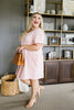 Buttoned To A T-Shirt Dress In Pink
