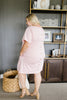 Buttoned To A T-Shirt Dress In Pink