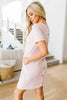 Buttoned To A T-Shirt Dress In Pink