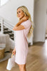Buttoned To A T-Shirt Dress In Pink