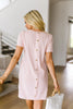 Buttoned To A T-Shirt Dress In Pink