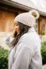 Cable Knit Beanie In Mocha