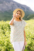 Cascading Ruffles Top In Ivory