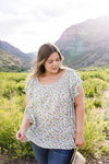 Cascading Ruffles Top In Ivory