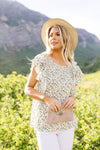 Cascading Ruffles Top In Ivory