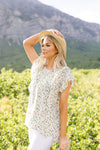 Cascading Ruffles Top In Ivory
