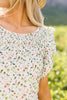 Cascading Ruffles Top In Ivory
