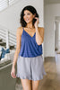 Charlize Surplice Tank In Blueberry