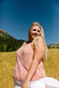 Charlize Surplice Tank In Blush