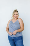 Charlize Surplice Tank In Flint