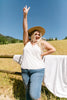 Charlize Surplice Tank In Ivory