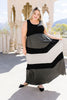 Chevron Skirt Tank Maxi Dress