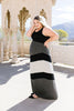 Chevron Skirt Tank Maxi Dress