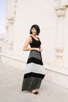 Chevron Skirt Tank Maxi Dress