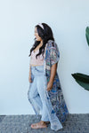 Chiffon Medallions Long Kimono