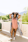Chiffon Medallions Long Kimono