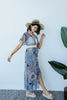 Chiffon Medallions Long Kimono