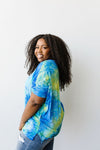 Clouds of Yellow & Blue Tie Dye Top
