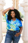 Clouds of Yellow & Blue Tie Dye Top