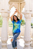 Clouds of Yellow & Blue Tie Dye Top