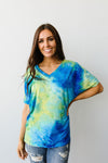 Clouds of Yellow & Blue Tie Dye Top