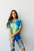 Clouds of Yellow & Blue Tie Dye Top