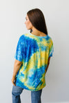 Clouds of Yellow & Blue Tie Dye Top
