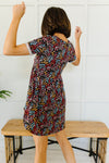 Clusters of Flowers Dress In Black