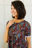 Clusters of Flowers Dress In Black