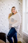 Color Block Pointelle Top
