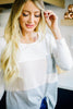 Color Block Pointelle Top