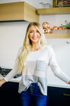 Color Block Pointelle Top