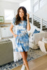 Tie Dyed Comfort T-Shirt Dress In Blue