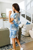 Tie Dyed Comfort T-Shirt Dress In Blue
