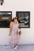 Coral Snakeskin Maxi Dress