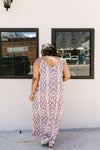 Coral Snakeskin Maxi Dress
