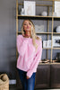 Count The Ways Fuzzy Pullover In Pink