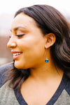 Crystal Drop Earrings In Sapphire