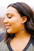 Crystal Drop Earrings In Sapphire